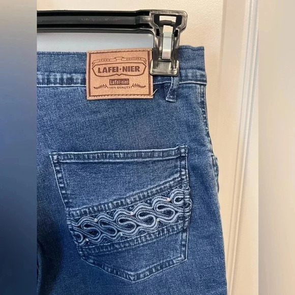 Vintage | Lafei Nier | Embellished Western Denim 2 Piece Set | Size  M [83] - Picture 9 of 13